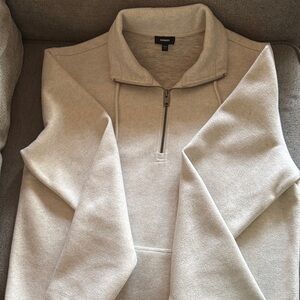 Express Light Tan Quarter-Zip Pullover
